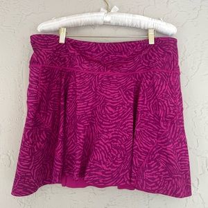 Athleta Ace printed tennis skirt skort 15.5 inch size XL